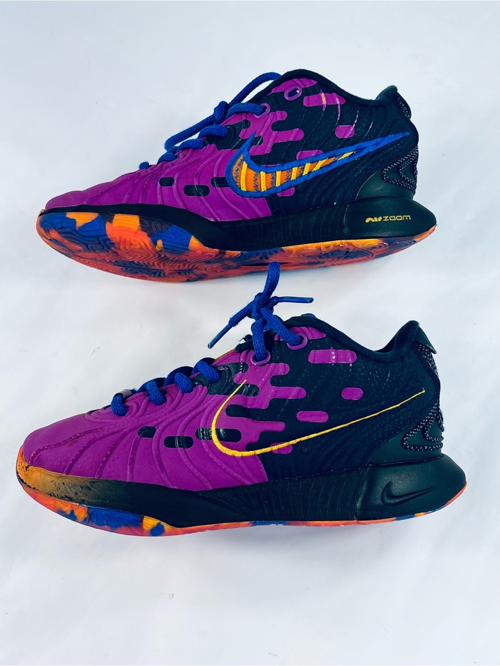 Nike Zoom LeBron 21 SE / GS ‘ Summer Camp Pack’FN5040-500 Purple Kids Size :3Y
